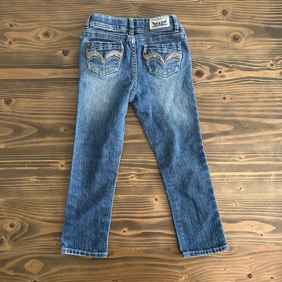 Kids Levi’s Skinny Jeans Blue Gray Size 4 REG 3-4Y Five Pocket Denim - Picture 3 of 4